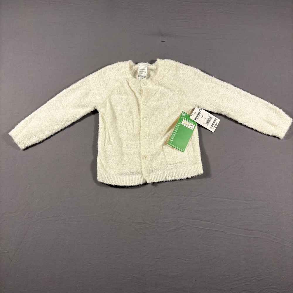 Modern Moments by Gerber Baby Cardigan Cream Eyelash Knit Sweater 24M NEW